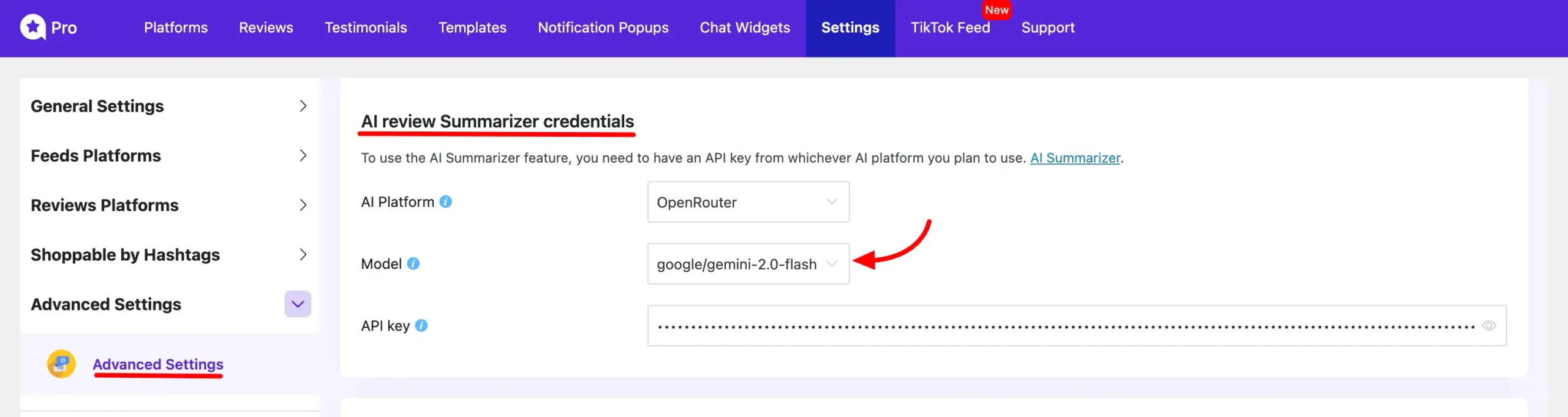 advance settings wpsn 3