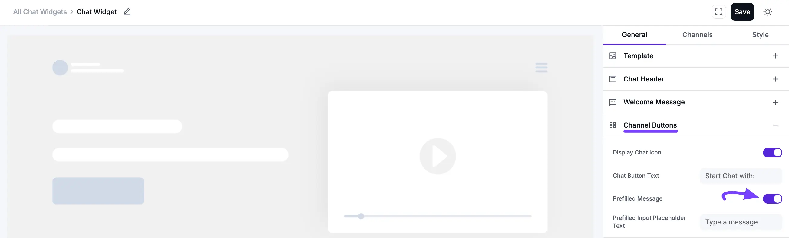 Configuring the Channel Button