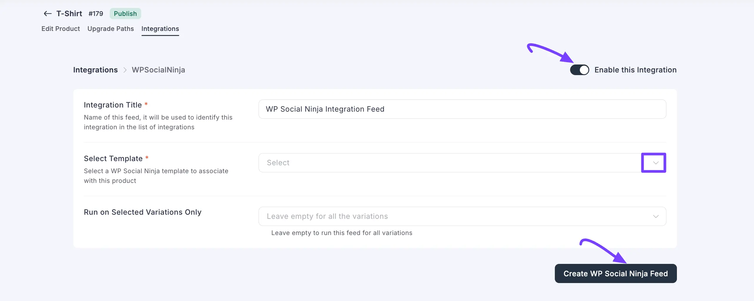 Create WP Social Ninja Feed
