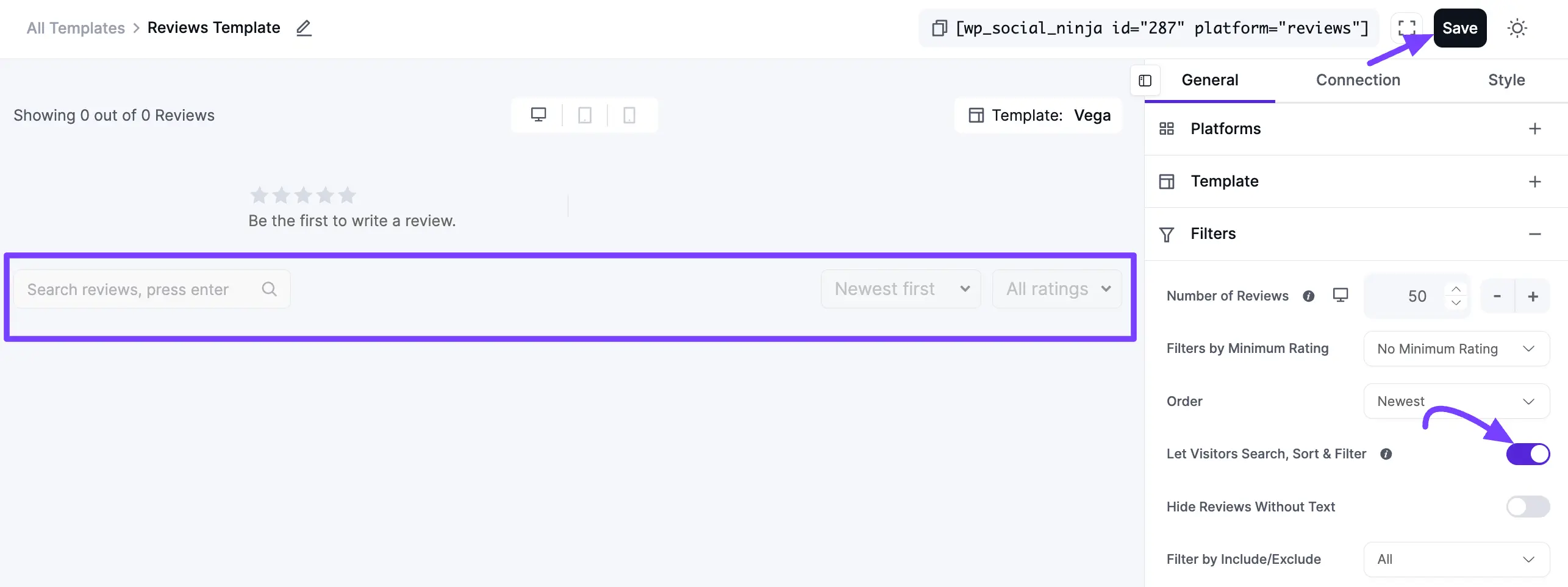The Let Visitors Search