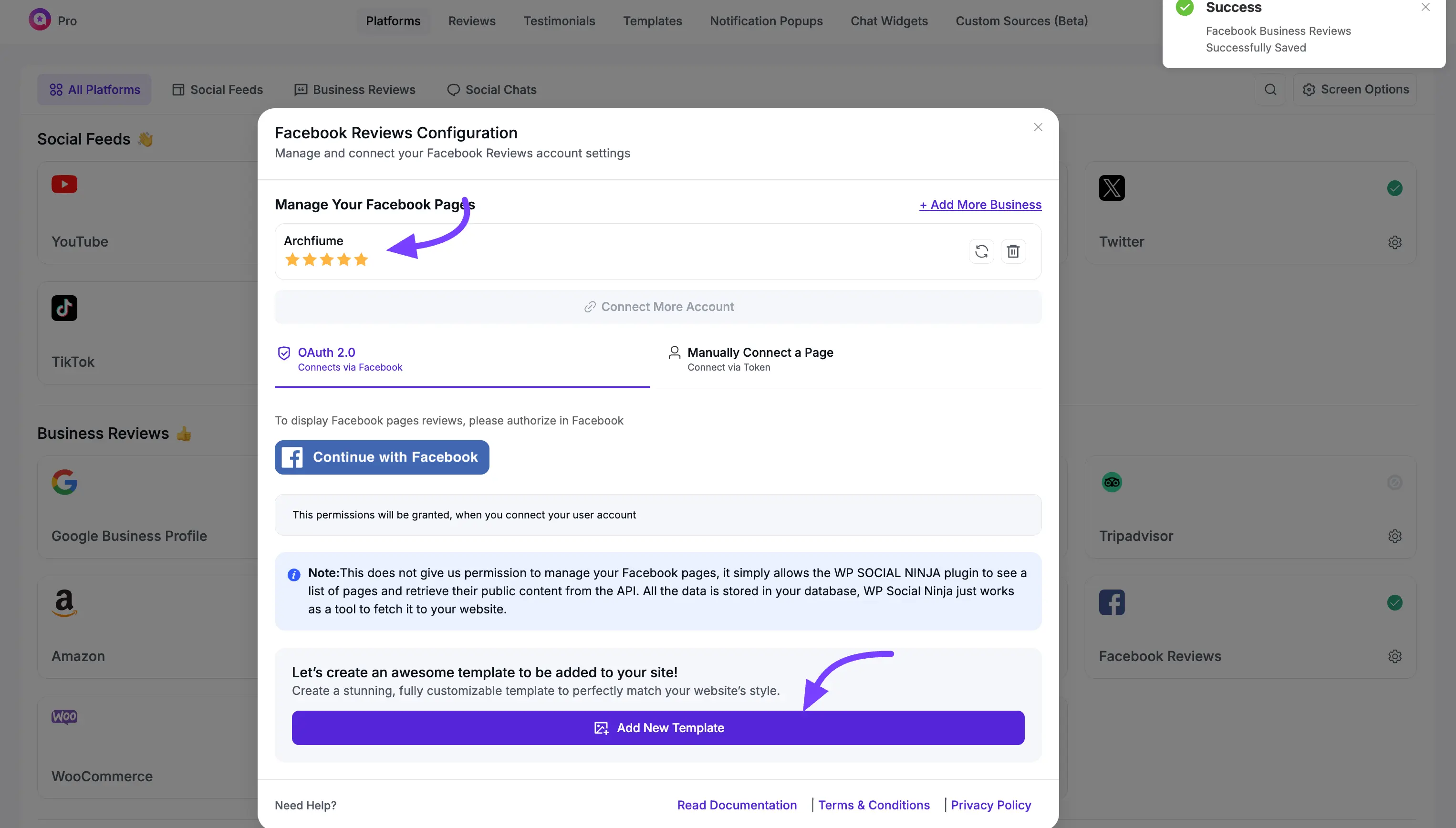 Facebook reviews manual process
