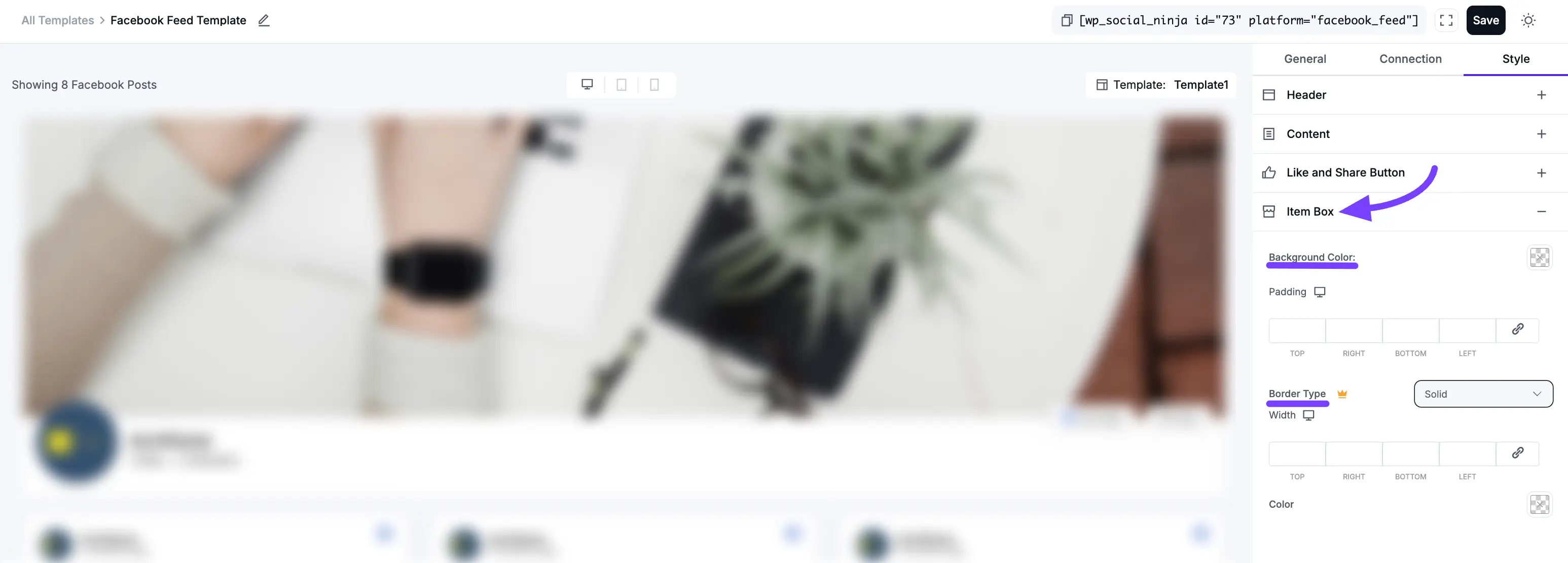 Facebook Template Styling