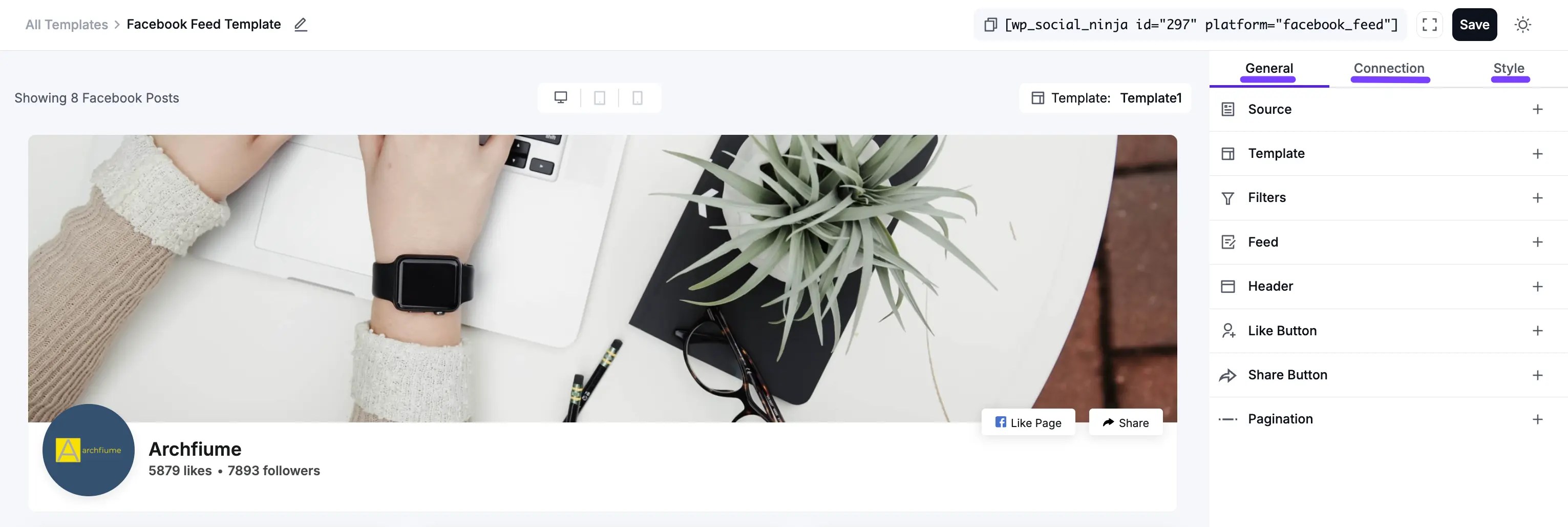 Facebook Feed Template