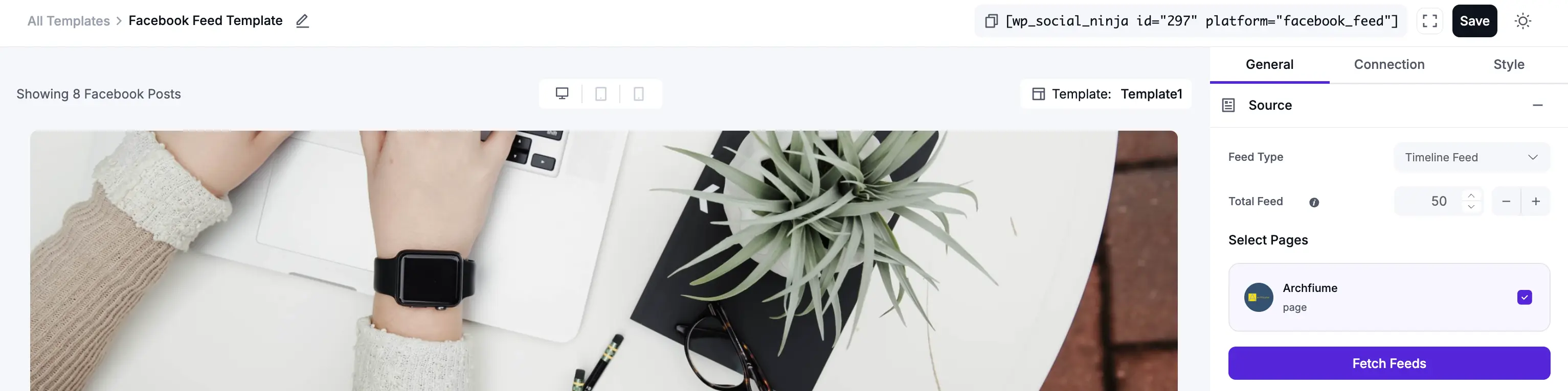 Facebook Feed Template