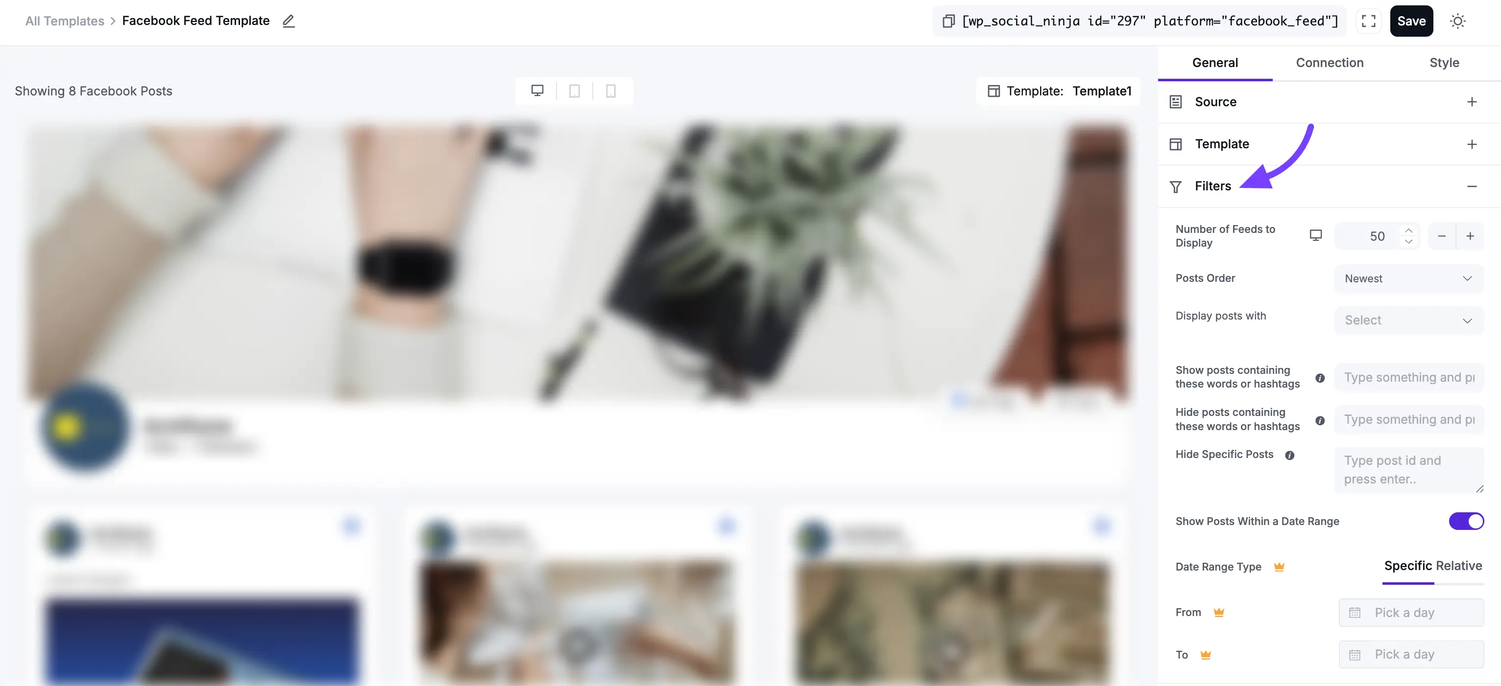 Facebook Feed Template