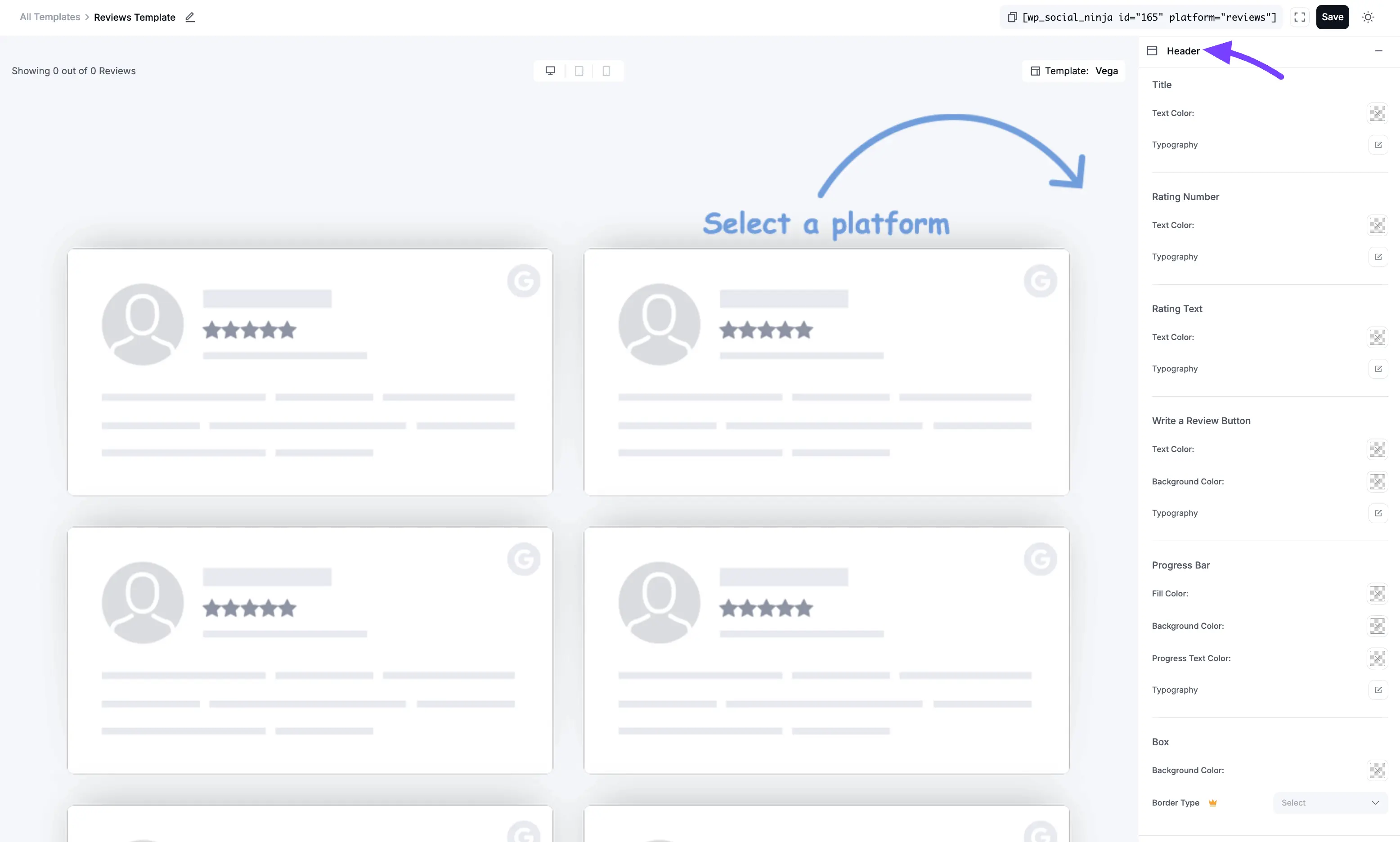 Template style and connection