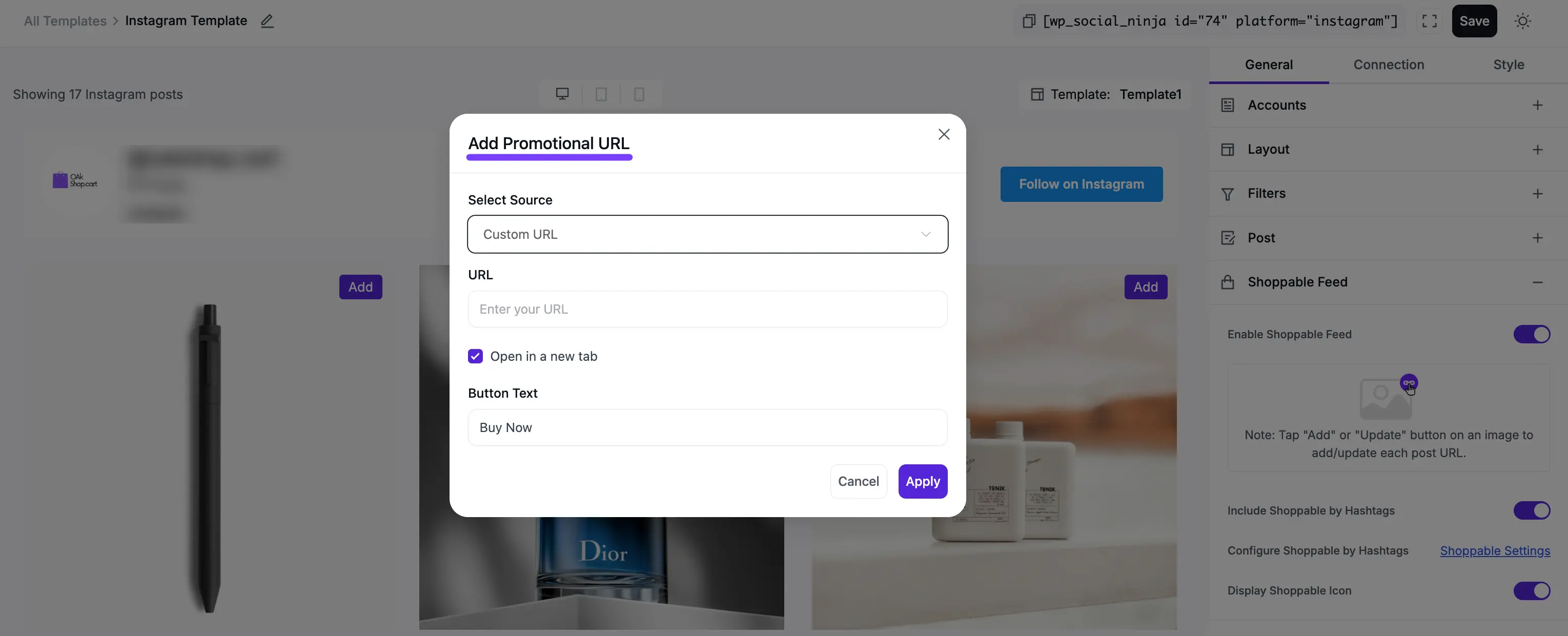 Instagram Shoppable Feed
