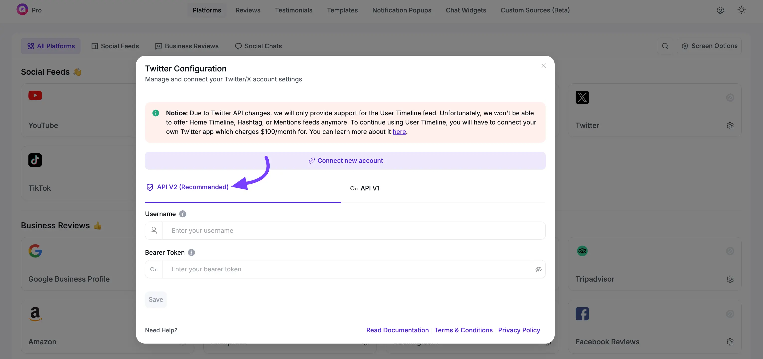 Twitter Configuration