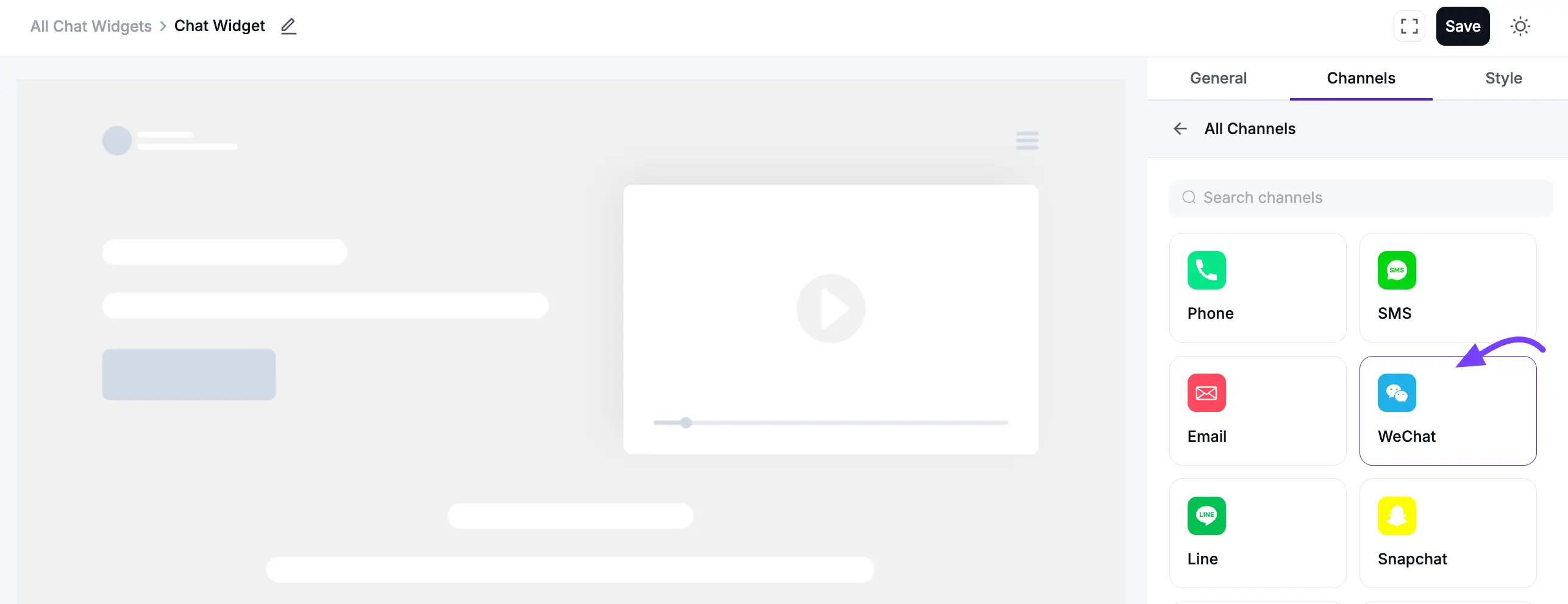 Configuring the WeChat chat channel